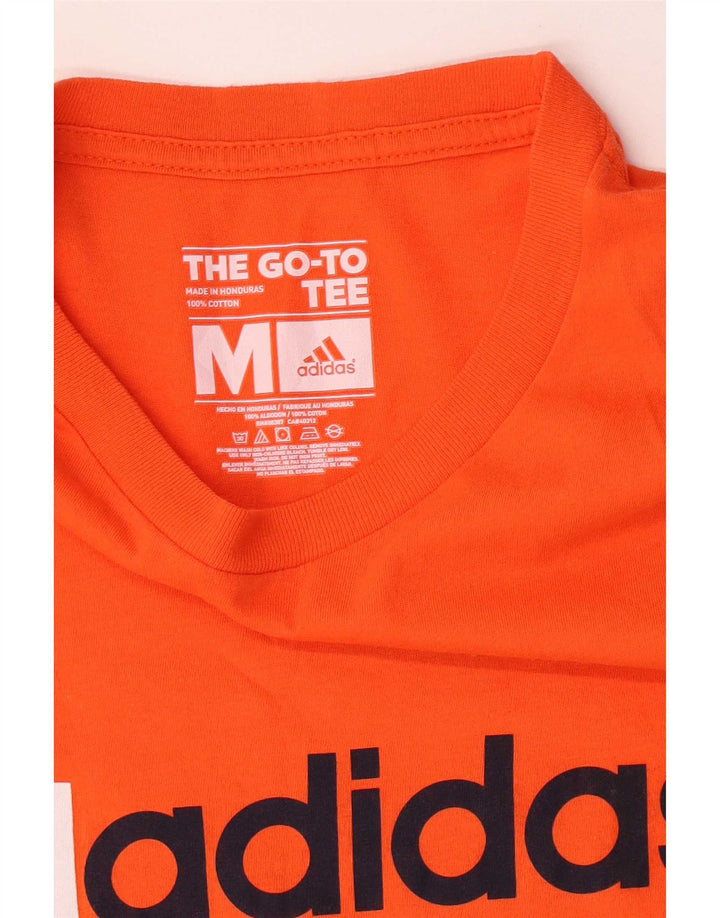 Adidas T-shirt graphique pour homme en coton orange moyen