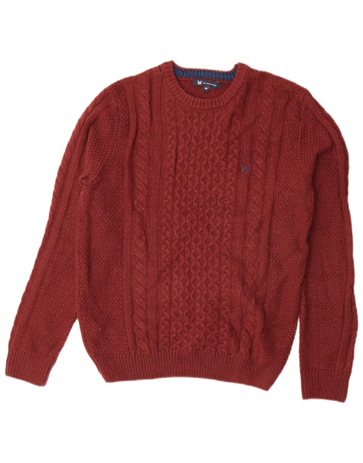 Crew Clothing Pull à col pour homme en acrylique marron moyen
