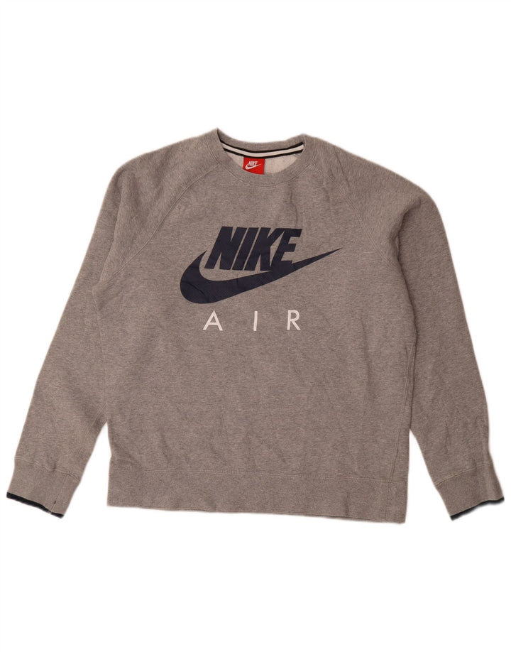 Nike Homme Sweat-Shirt Graphique Gris Moyen Moucheté Coton