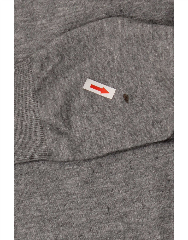 Zara Pull à col rond pour homme Petit Gris Viscose