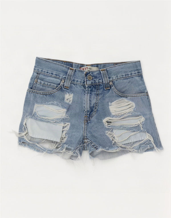 Levi's Short en Jean Slim 511 Femme W26 Petit Bleu