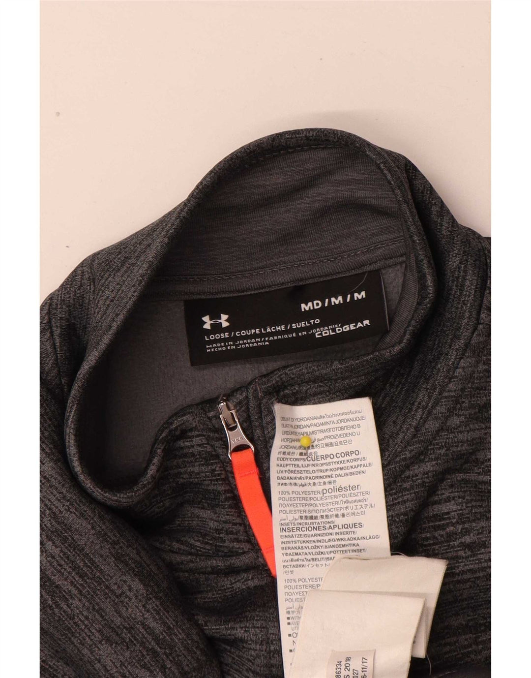 Under Armour Haut de Survêtement Cold Gear Pullover Homme Gris Moyen Moucheté