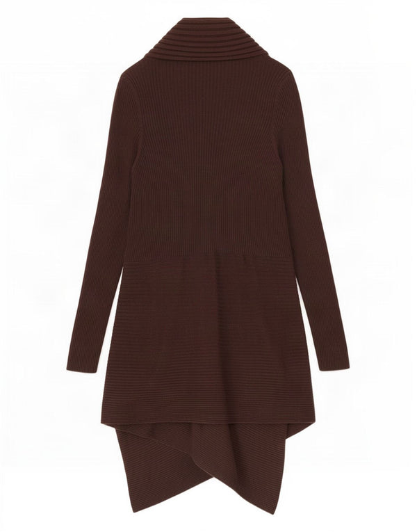 Marks & Spencer Pull cardigan asymétrique long pour femme UK 20 2XL Marron