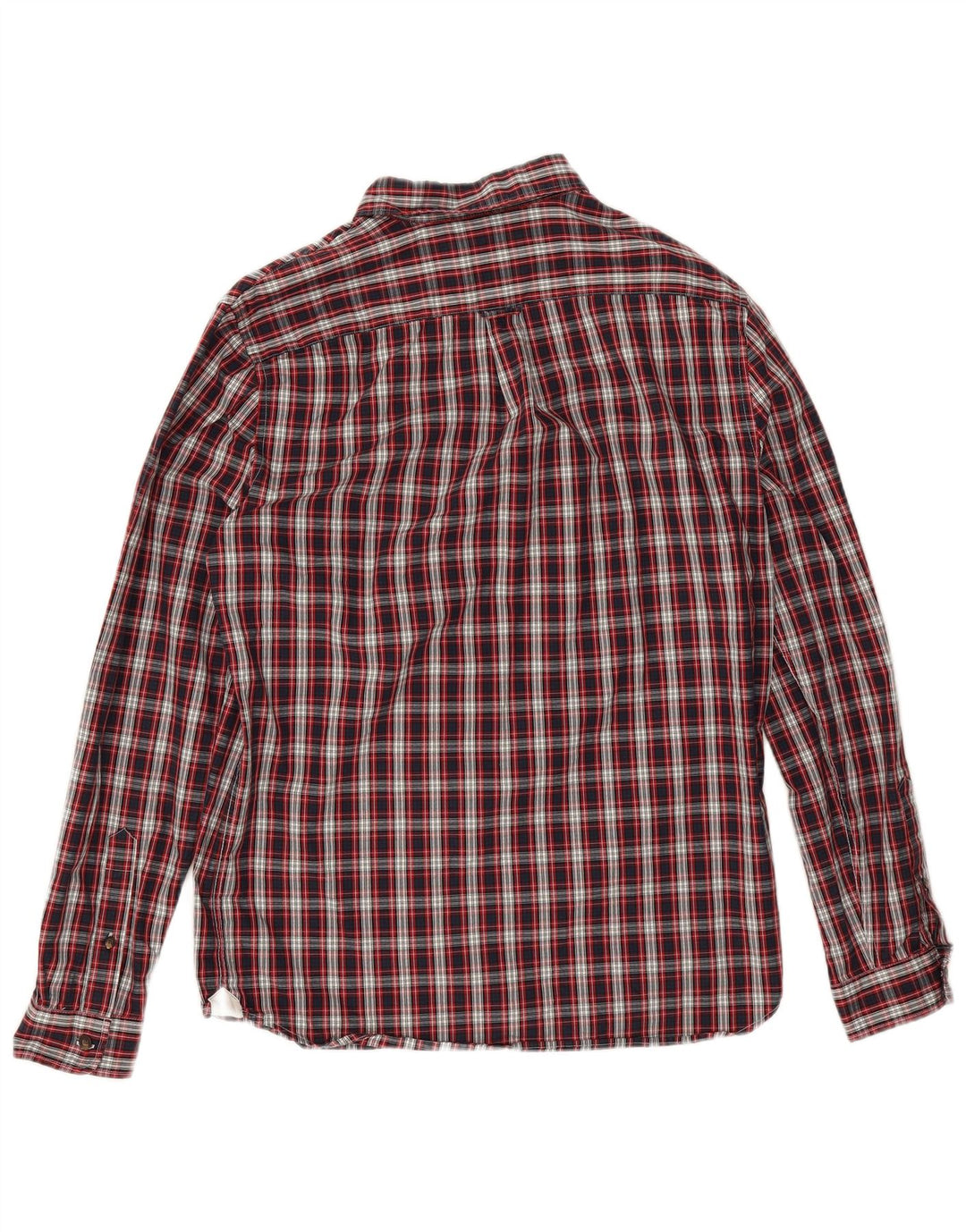 Lacoste Chemise en flanelle coupe régulière pour homme Taille 40 Coton à carreaux rouge moyen