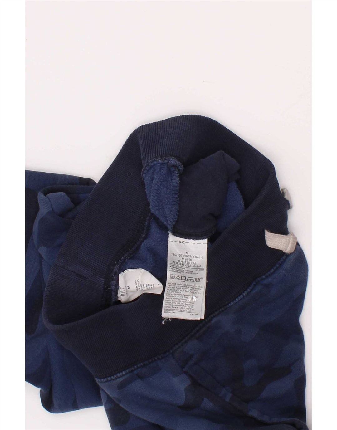 Gap Pantalon de Survêtement Garçon Joggers 8-9 Ans Camouflage Bleu Marine Moyen