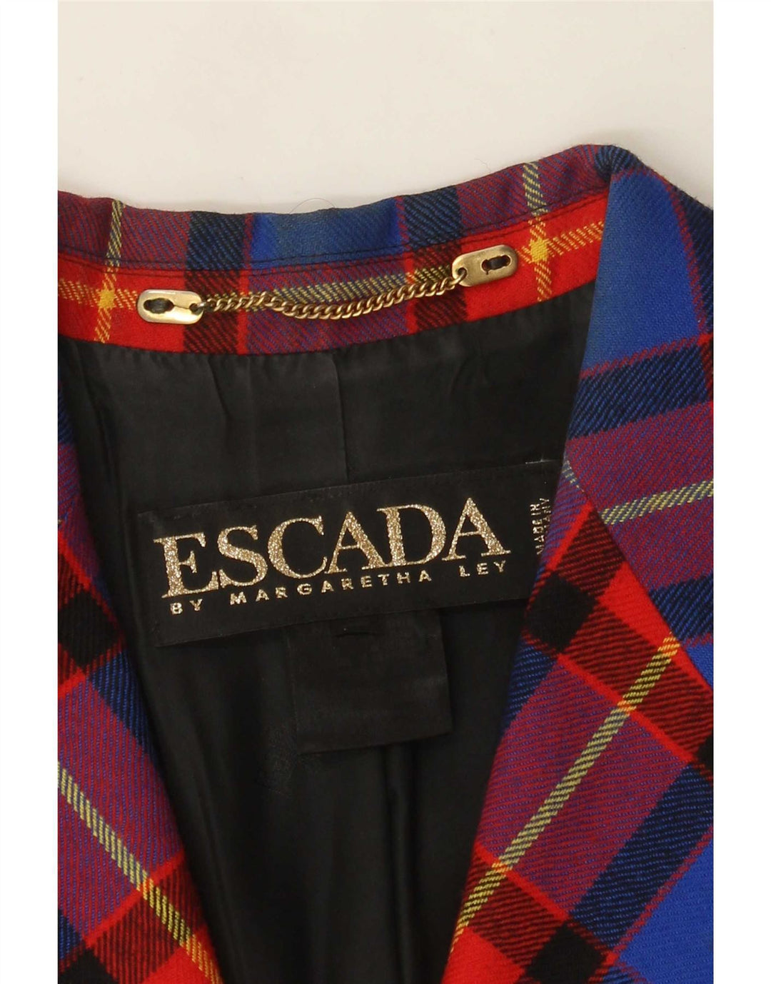 Escada Femmes par Margaretha Ley Blazer Veste UK 14 Moyen Multicolore