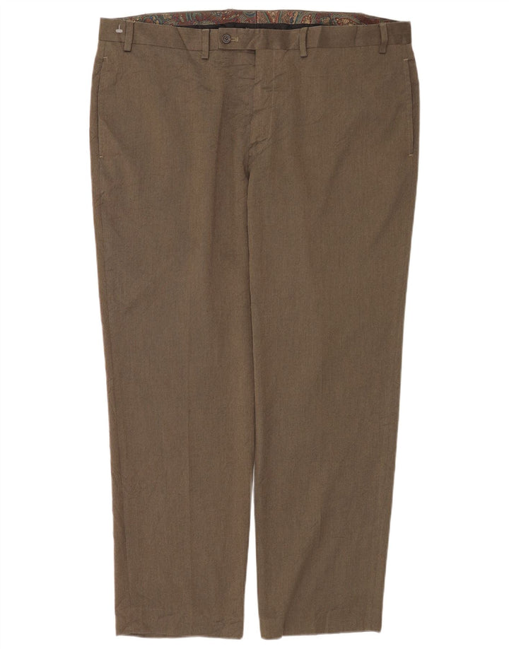 Ralph Lauren Pantalon de costume droit pour homme W40 L30 Gris Polyester