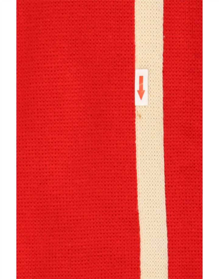Life Line Pull col rond homme en laine color block rouge moyen