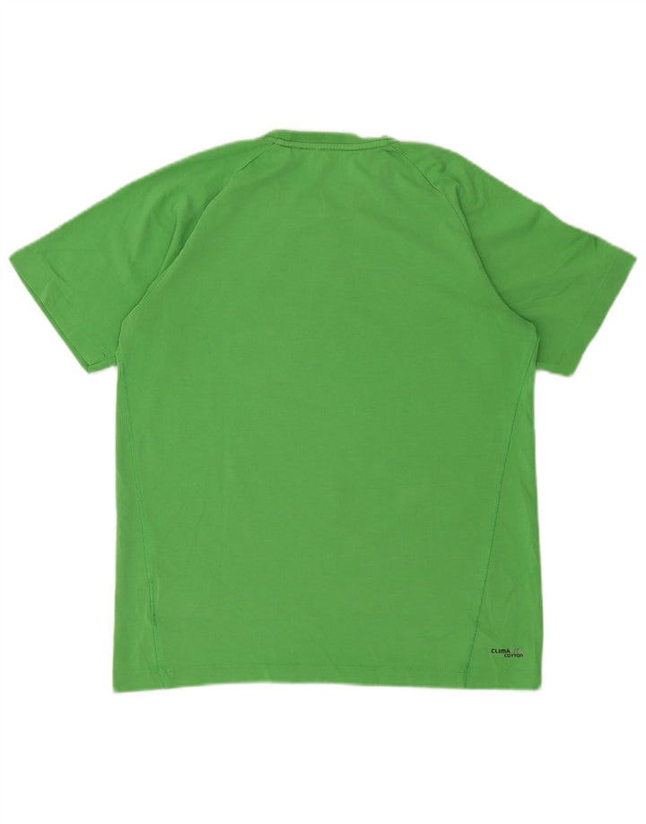 ADIDAS Garçon Climalite Graphic T-Shirt Top 15-16 ans Vert Coton