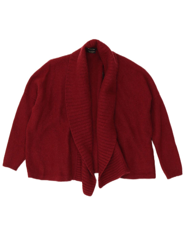 Massimo Dutti Cardigan court à manches 3/4 pour femme UK 14 Bordeaux moyen
