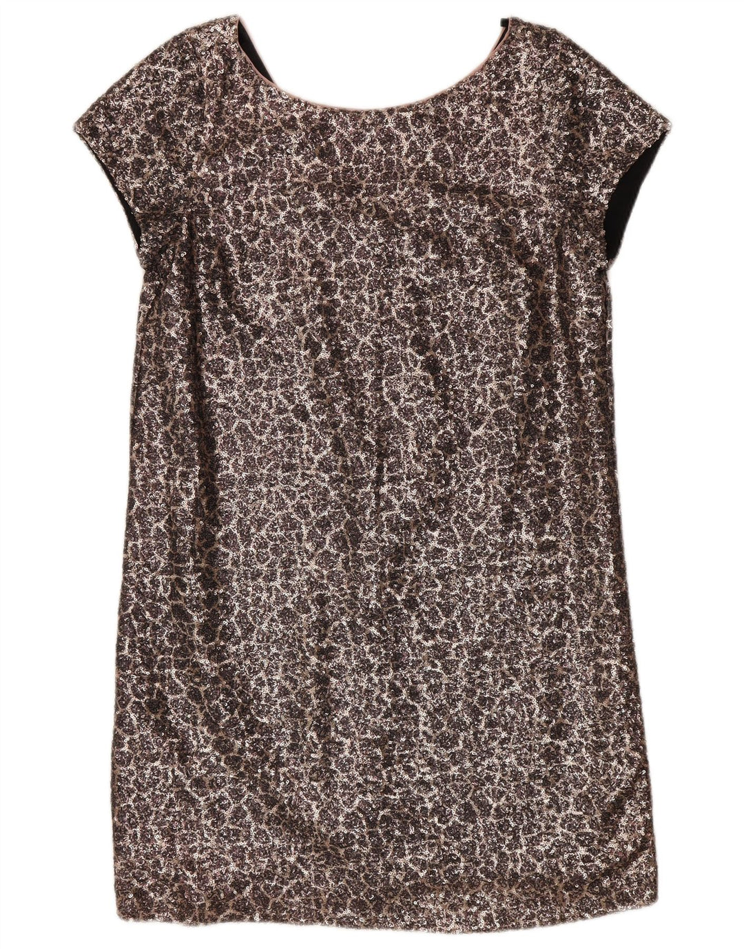 Next Robe droite à paillettes pour femme UK 42 Nylon argenté moyen