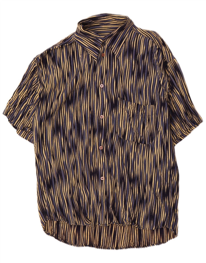 Tipo' S Chemise Manches Courtes Homme Grande Viscose Rayée Multicolore