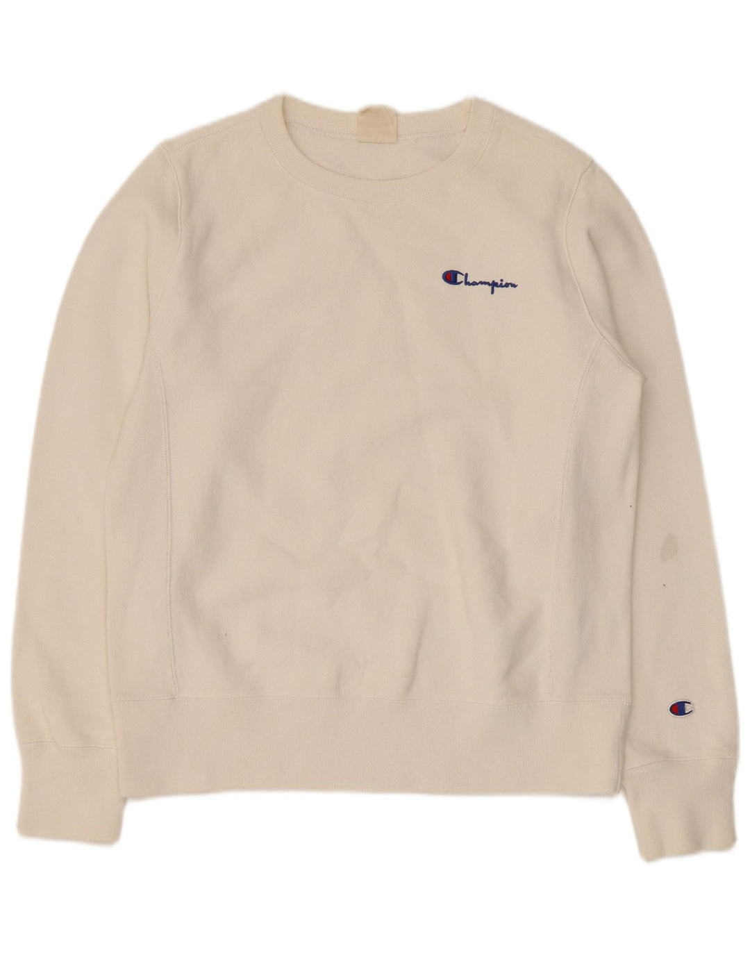 Champion Sweat-shirt pour femme UK 16 Large Blanc Coton