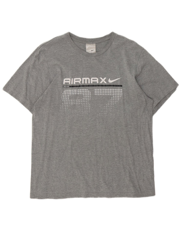 Nike T-shirt graphique pour homme UK 39/41 Gris moyen Coton