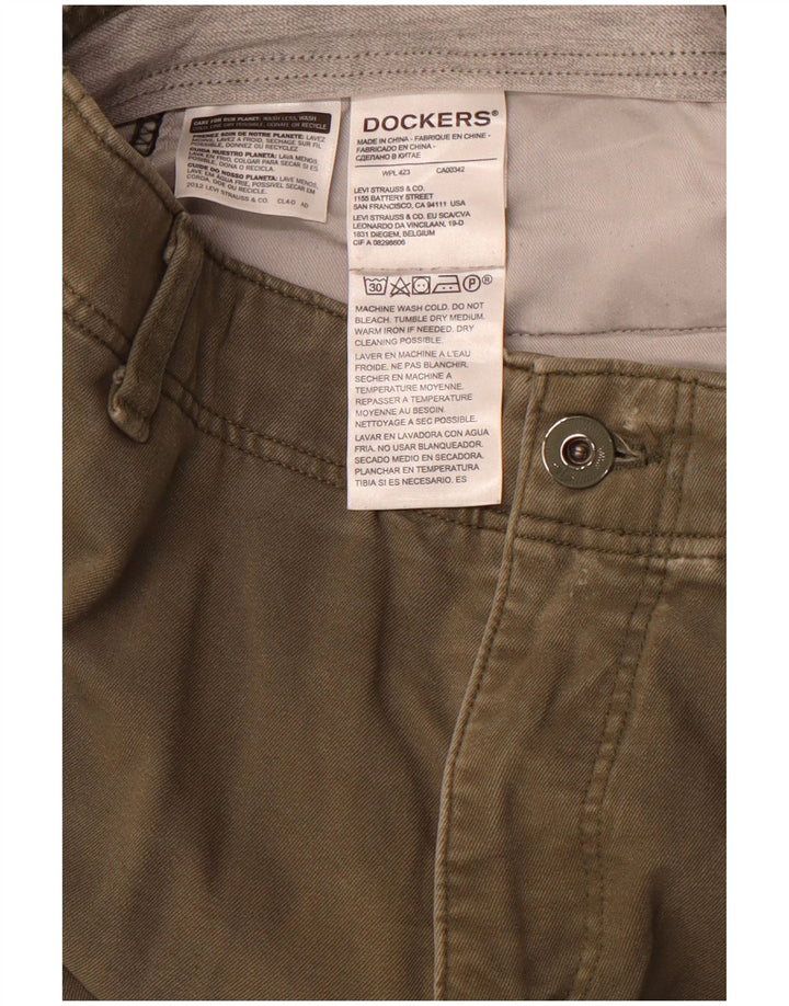 DOCKERS Pantalon Chino Slim Homme W34 L32 Kaki Coton