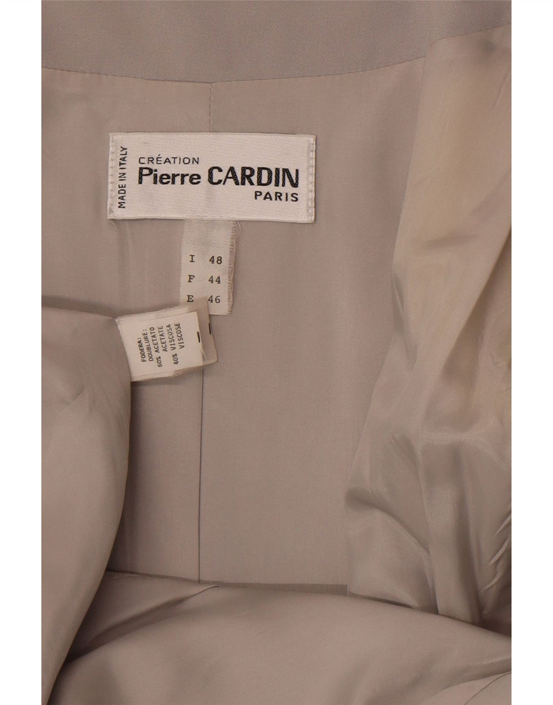 Pierre Cardin Pardessus Femme IT 48 XL Gris Acétate