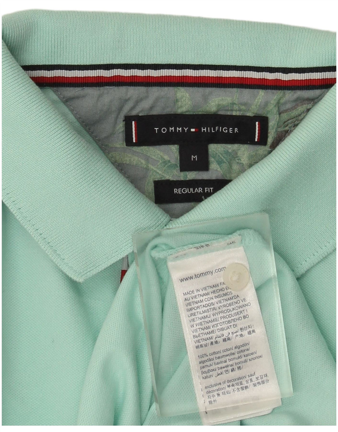 Tommy Hilfiger Polo Regular Fit Homme Coton Turquoise Moyen