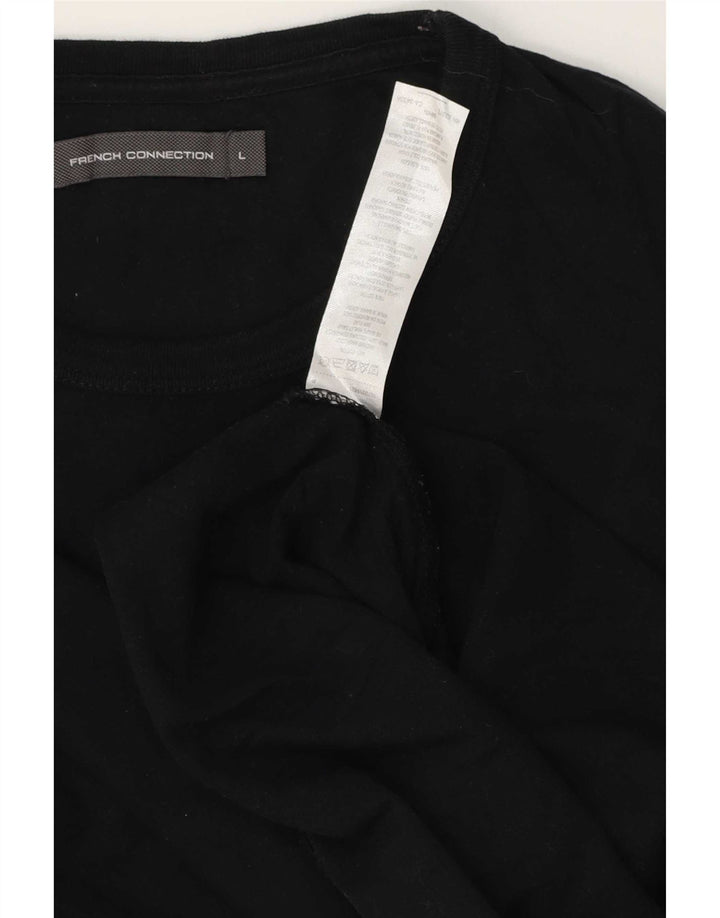 French Connection T-Shirt Homme Haut Large Noir Coton