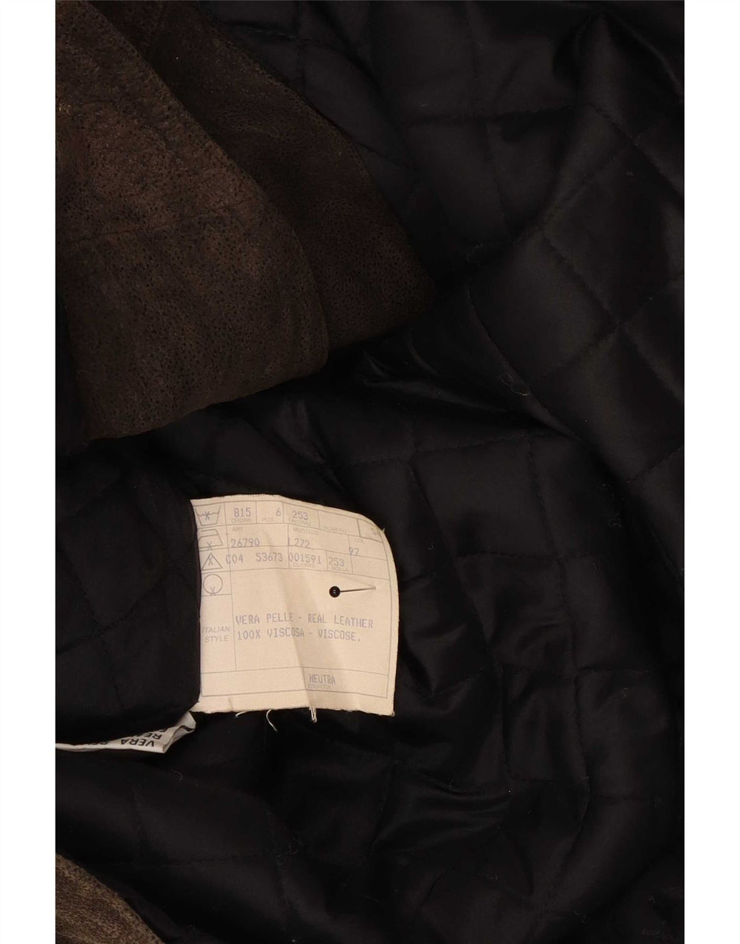 veste en daim homme vintage IT 54 2XL Cuir marron