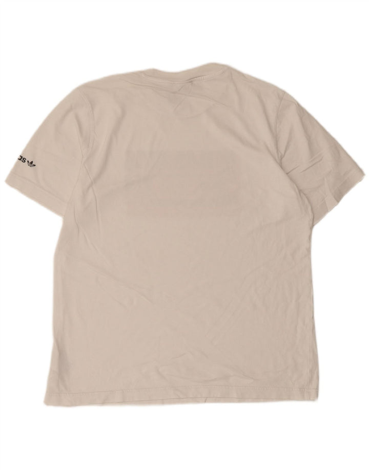 Adidas T-shirt graphique pour homme en coton blanc moyen
