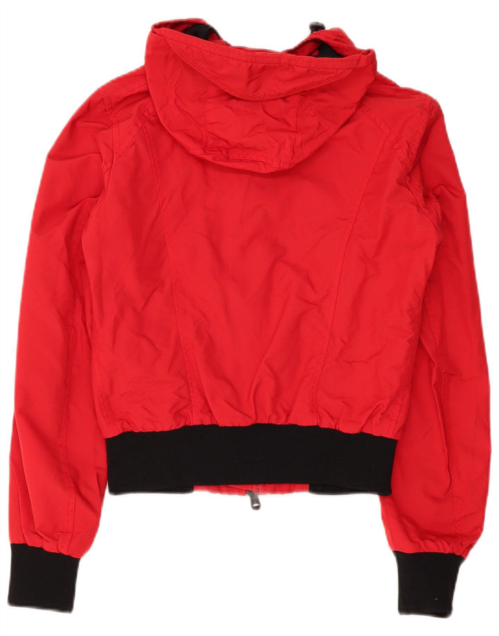 REFRIGIWEAR Veste bomber à capuche courte pour femme UK 12 Rouge moyen Polyamide