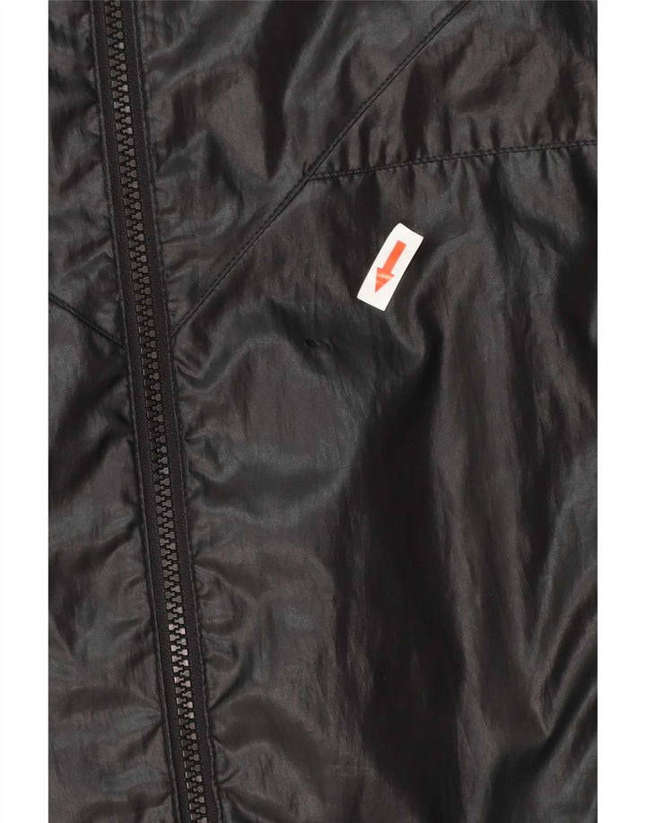 Adidas Veste de pluie à capuche pour homme UK 38 Medium Noir Polyester
