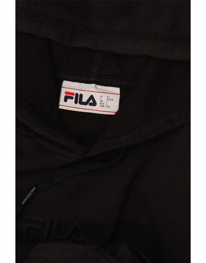 Fila Pull à capuche pour homme Noir Taille L