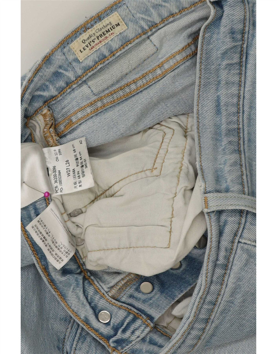 Levi's Jean Droit Femme W27 L26 Bleu Coton