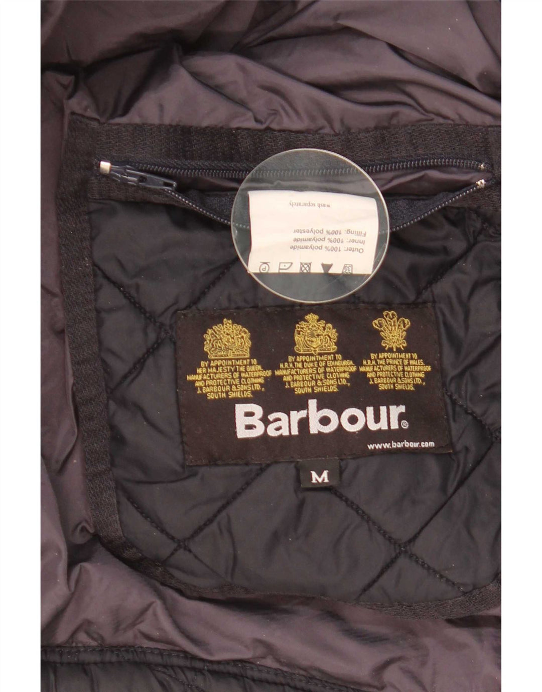 Barbour Veste matelassée pour hommes UK 38 Medium Navy Blue Polyamide