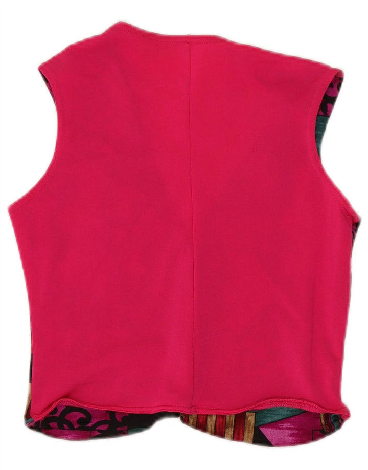 gilet femme vintage UK 10 Petit patchwork multicolore