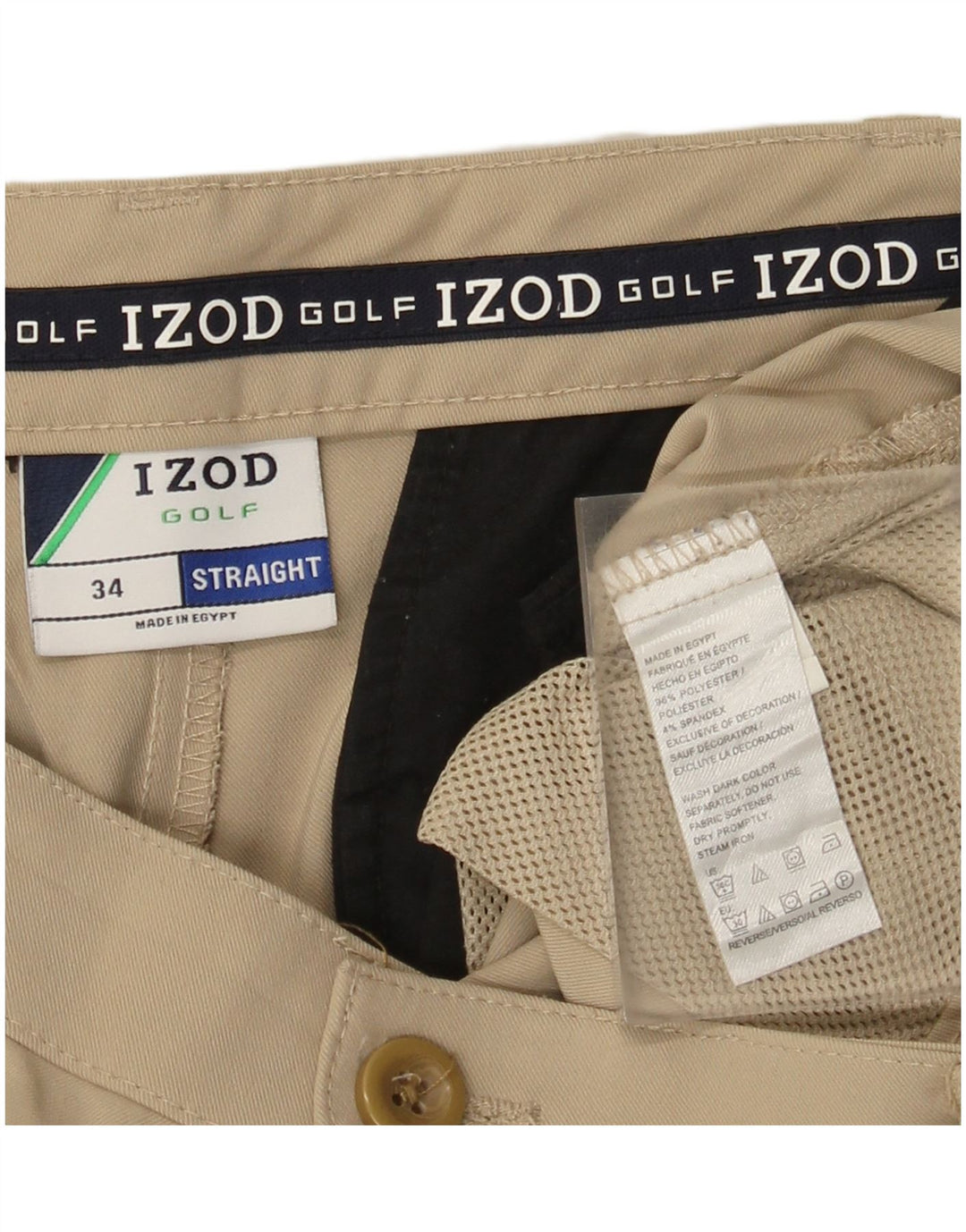 Izod Short Chino Homme W34 Large Beige Polyester