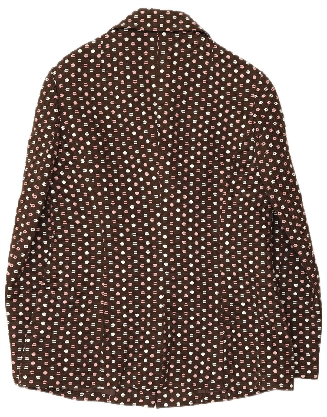 vintage Femmes 3 Boutons 2 Pièces Ensemble IT 48 XL Marron À Pois