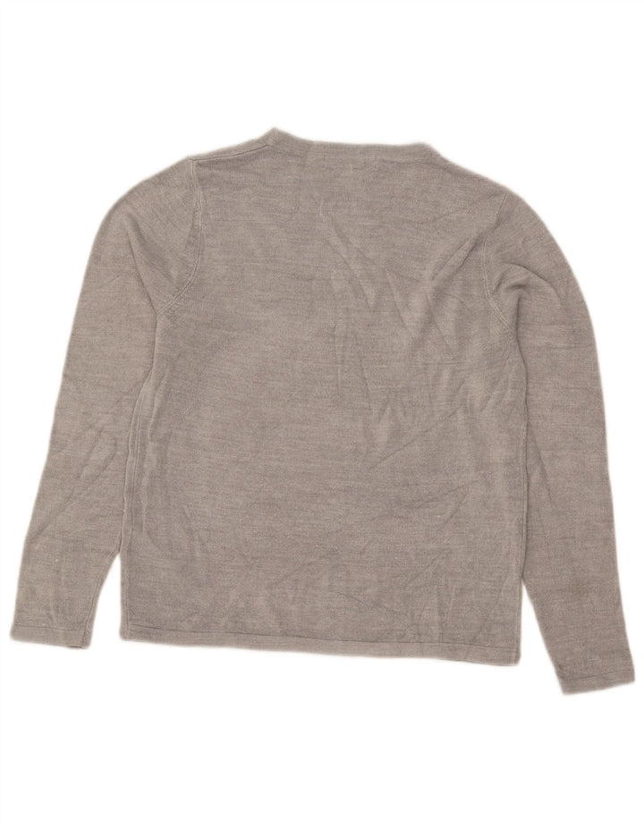 Marks & Spencer Pull col bateau pour femme UK 12 Gris moyen Acrylique