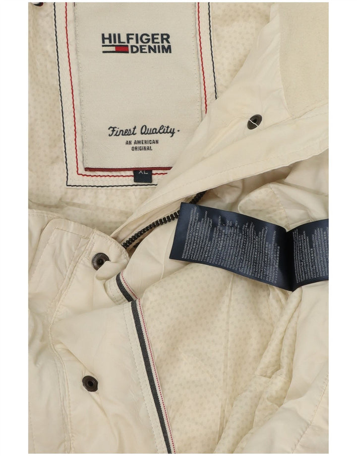 Tommy Hilfiger Veste matelassée à capuche pour femme UK 18 XL Blanc Polyester