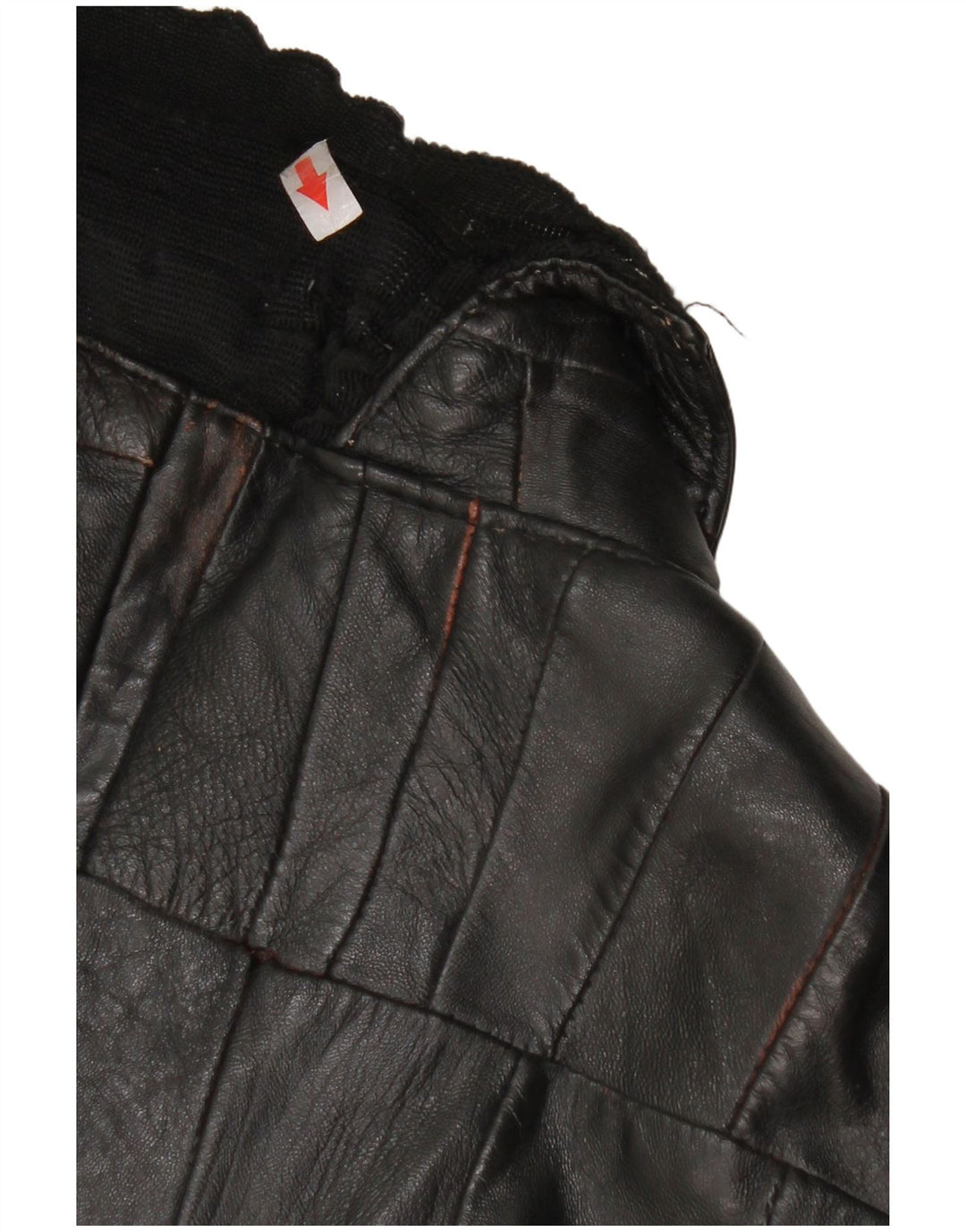 Veste en cuir Bomber femme vintage UK 12 Cuir noir moyen