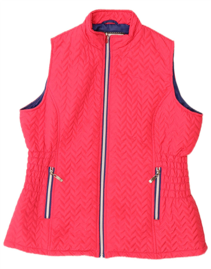 Paco Boutique Gilet matelassé pour femme UK 16 Grand Chevron Rose Polyester