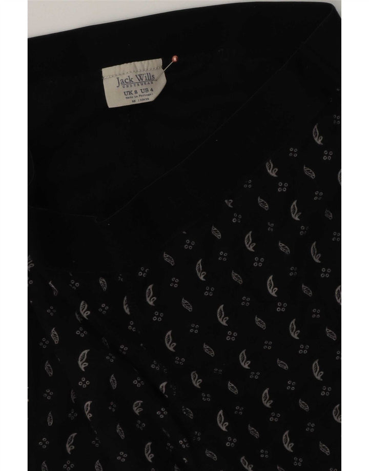 Jack Wills Legging à motif abstrait pour femme UK 8 Small Noir