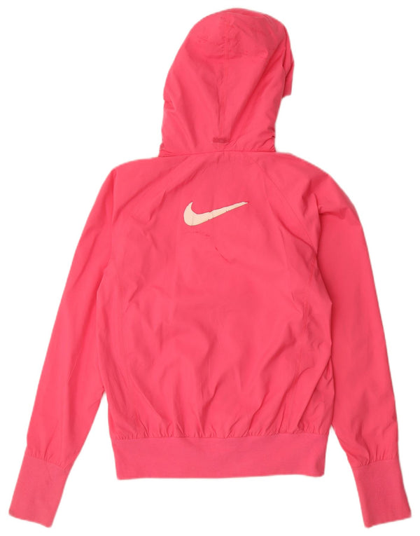 Nike Veste de survêtement à capuche graphique pour femme UK 8/10 Petit Rose