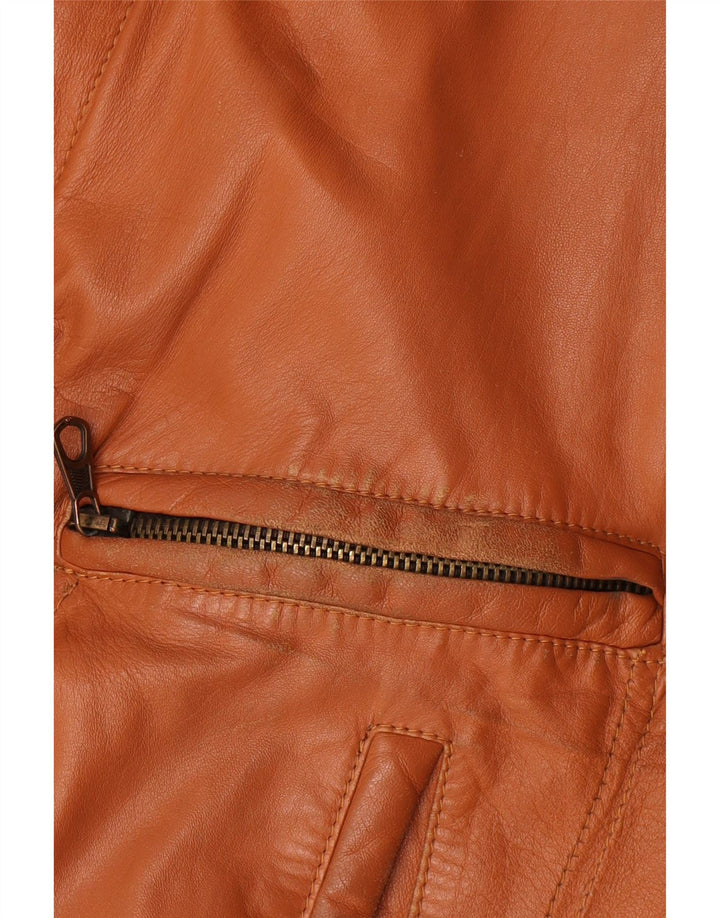 veste en cuir homme vintage UK 40 Grand Marron