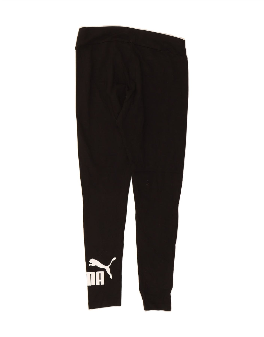 PUMA Womens Graphic Leggings UK 12 Medium Black Cotton Vintage Puma and Second-Hand Puma from Messina Hembry 
