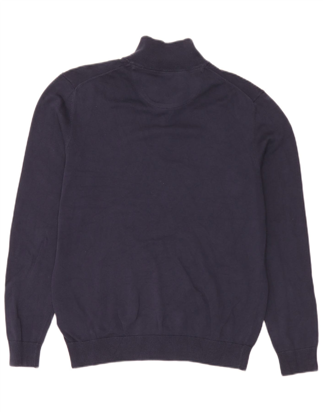 Timberland Pull à col zippé pour homme Petit coton bleu marine