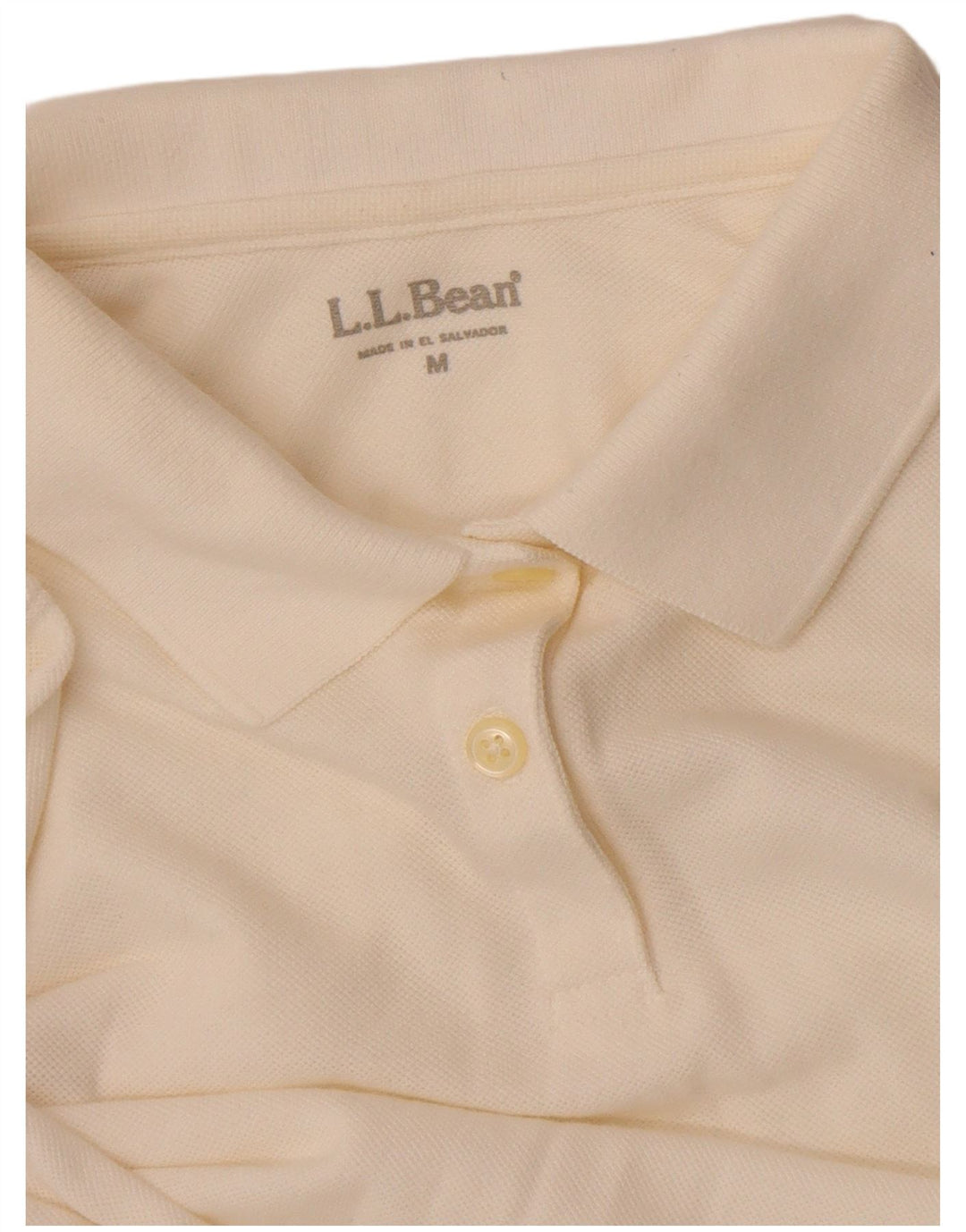 L.L.Bean Polo à manches longues pour femme UK 14 Blanc moyen
