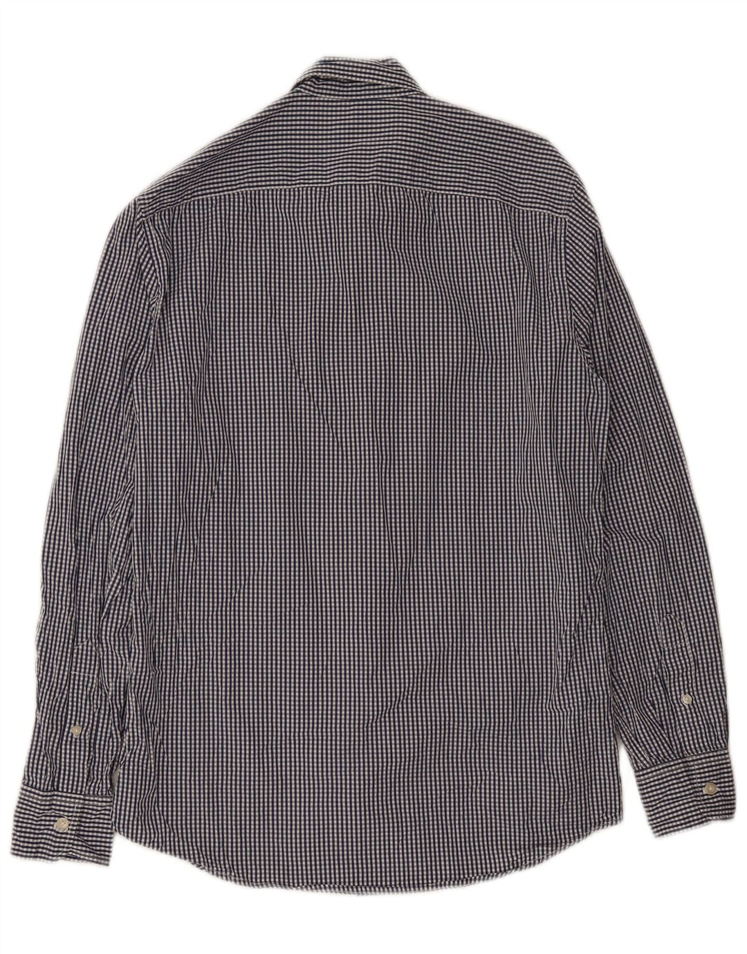 Benetton Chemise Homme Bleu Moyen Vichy Coton