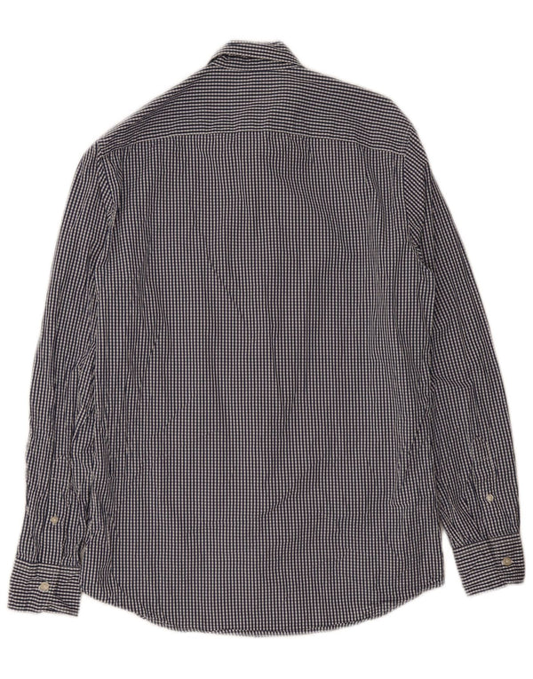 Benetton Chemise Homme Bleu Moyen Vichy Coton