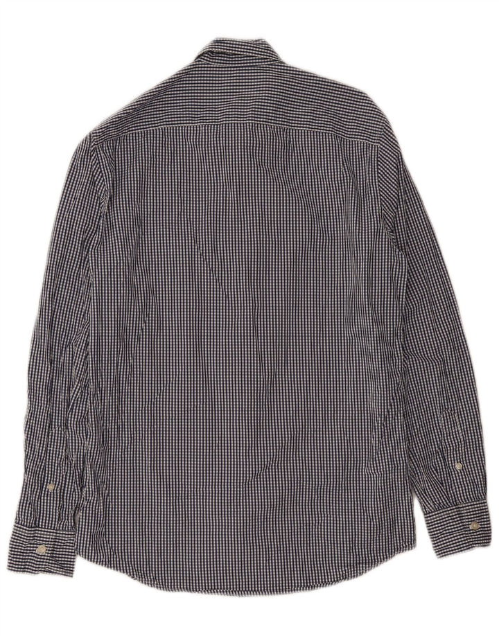 Benetton Chemise Homme Bleu Moyen Vichy Coton