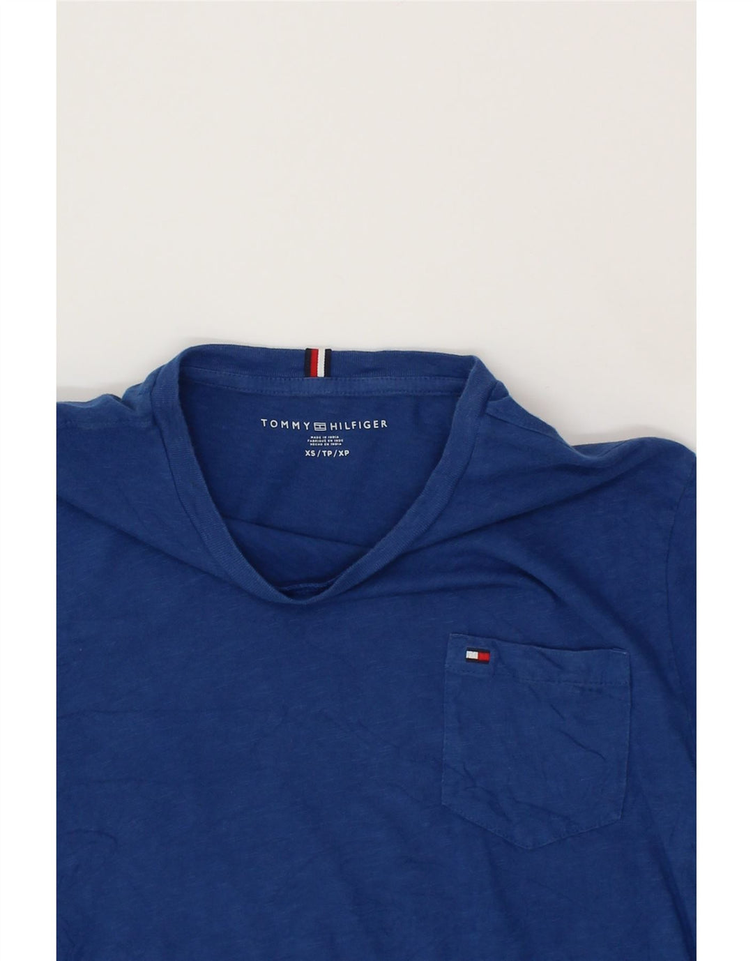 TOMMY HILFIGER Mens T-Shirt Top XS Navy Blue Vintage Tommy Hilfiger and Second-Hand Tommy Hilfiger from Messina Hembry 