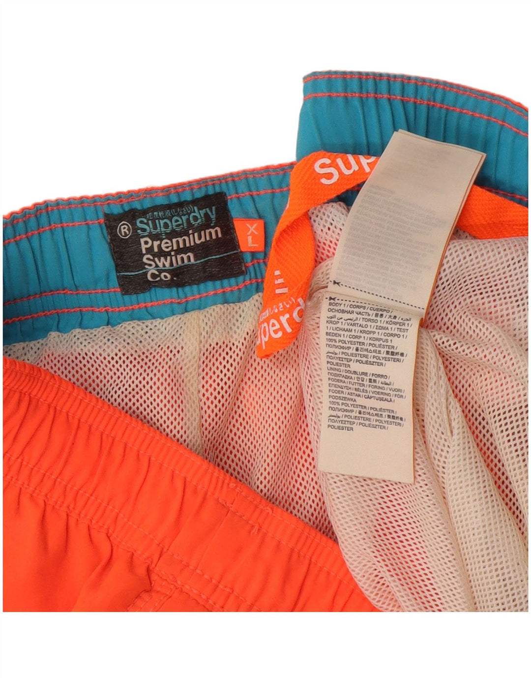 Superdry Short de Bain Graphique Homme XL Orange Polyester