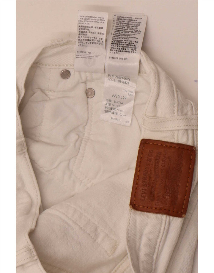 Levi's Jean Droit Ribcage Femme W30 L29 Coton Blanc