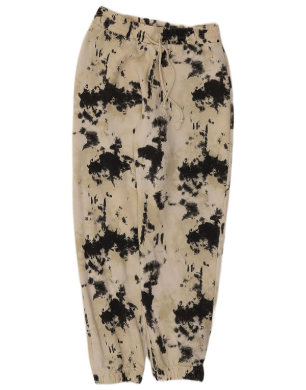 Pantalon de survêtement Zara femme Joggers UK 12 Beige moyen Tie Dye