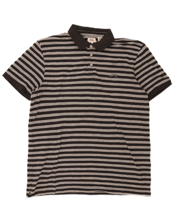 Levi's Polo Homme XL Noir Rayé